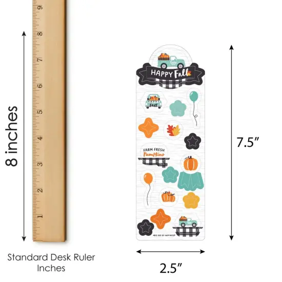 Big Dot of Happiness Happy Fall Truck - Harvest Pumpkin Party Favor Kids Stickers - 16 Sheets - 256 Stickers {3}