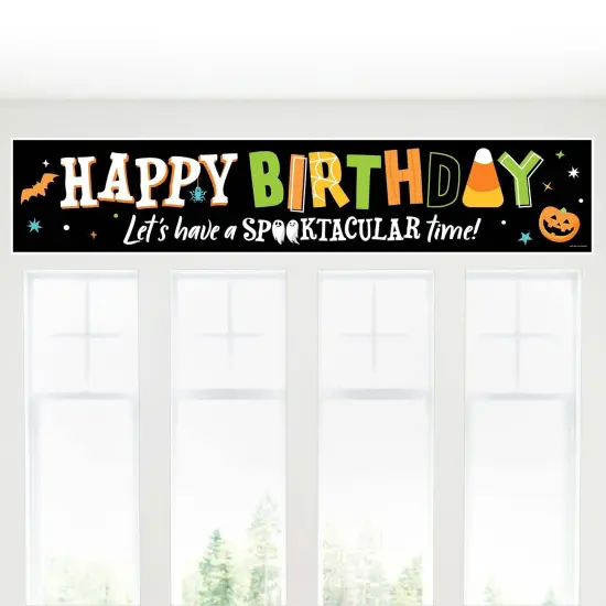 Big Dot of Happiness Jack-O'-Lantern Halloween - Happy Birthday Kids Halloween Decorations Party Banner {6}