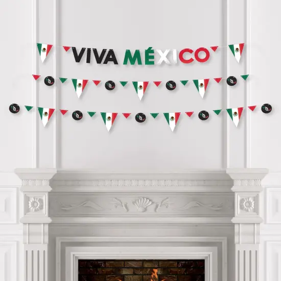 Big Dot of Happiness Viva Mexico - Mexican Independence Day Party Letter Banner Decoration - 36 Banner Cutouts and Viva Mexico Banner Letters {4}