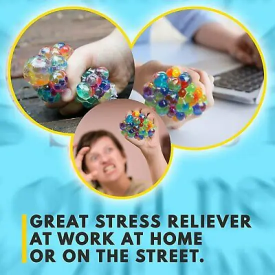 Big Mo's Toys Mesh Balls - Squishy Fidget Balls Stress Reliever For Adults - 12 Pack {3}