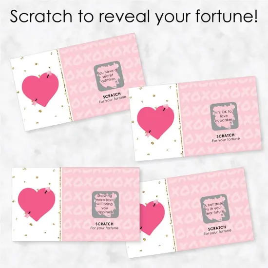 Big Dot of Happiness Be My Galentine - Galentine's and Valentine's Day Party Game Scratch Off Love Fortune Cards - 22 Count {4}
