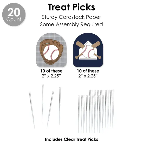 Big Dot of Happiness Batter Up - Baseball - Baby Shower or Birthday Party Favors and Cupcake Kit - Fabulous Favor Party Pack - 100 Pieces {7}