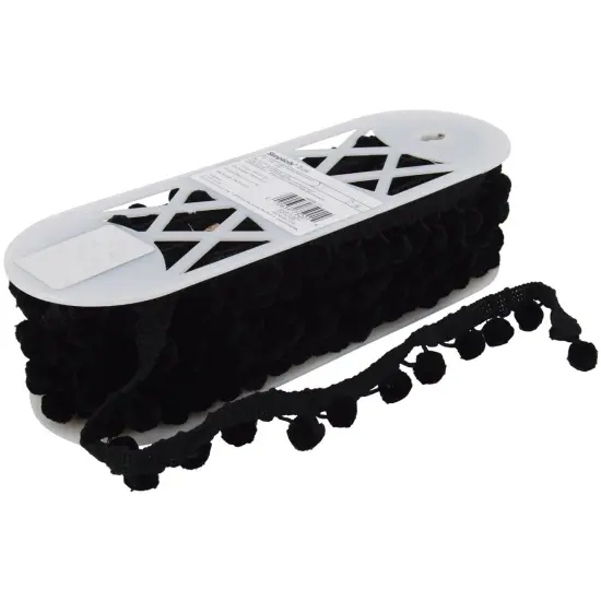 Multipack of 5 - Simplicity Ball Fringe 1-1/8"X12yd-Black {2}