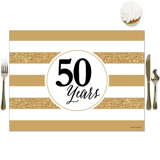Big Dot of Happiness We Still Do - 50th Wedding Anniversary - Party Table Decorations - Anniversary Party Placemats - Set of 16 {1}