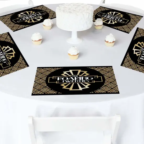 Big Dot of Happiness Roaring 20's - Party Table Decorations - 1920s Art Deco Jazz Party Placemats - Set of 16 {3}