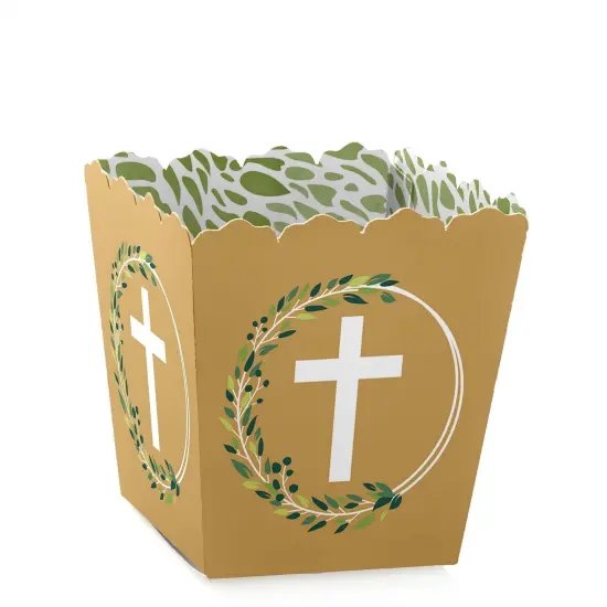 Big Dot of Happiness Elegant Cross - Party Mini Favor Boxes - Religious Party Treat Candy Boxes - Set of 12 {1}