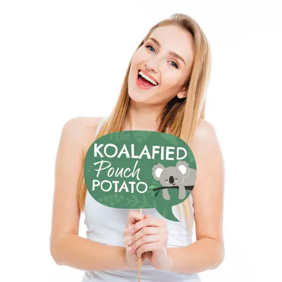 Big Dot of Happiness Koala Cutie - Bear Birthday Party and Baby Shower Photo Booth Props Kit - 20 Count {4}