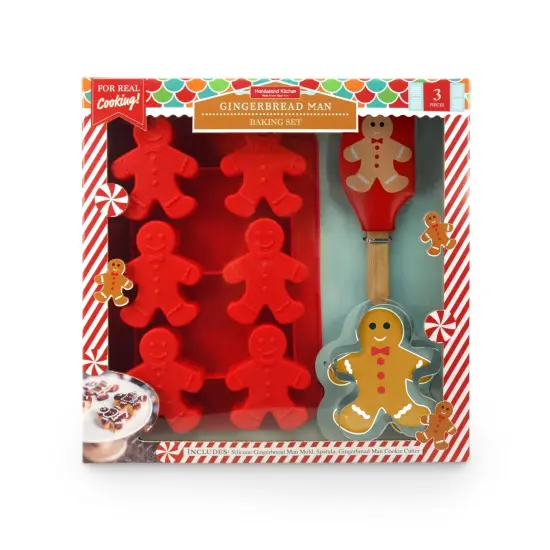 Handstand Kitchen Kids Gingerbread Man Baking Real Bakeware Set {3}
