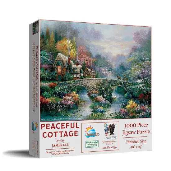Sunsout Peaceful Cottage 1000 pc Jigsaw Puzzle 18030 {3}