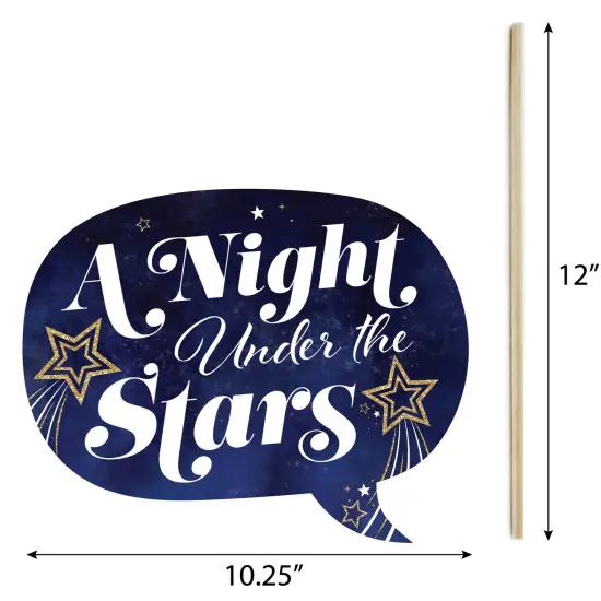 Big Dot of Happiness Starry Skies - Gold Celestial Party Photo Booth Props Kit - 20 Count {7}