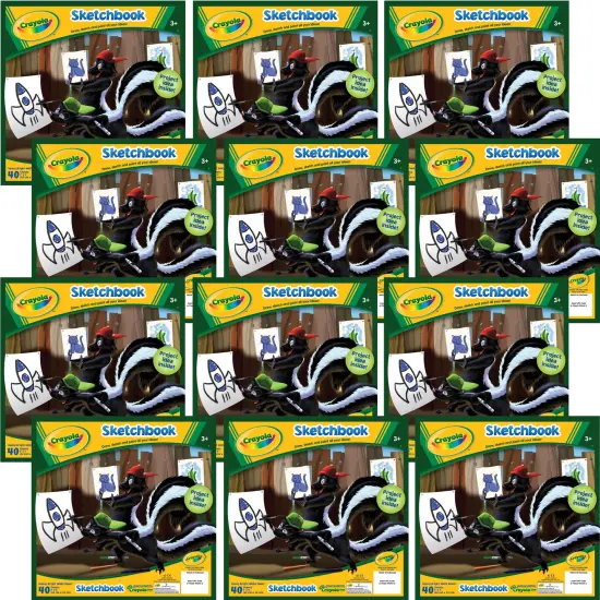 Multipack of 12 - Crayola Sketchbook 9"X9"-40 Sheets {1}