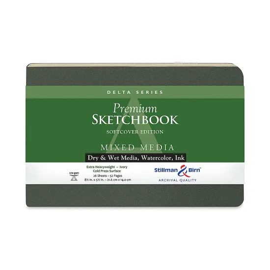 Stillman & Birn Sketchbook - Delta Series, Softcover, 5-1/2" x 8-1/2", Landscape, 25 Sheets {1}