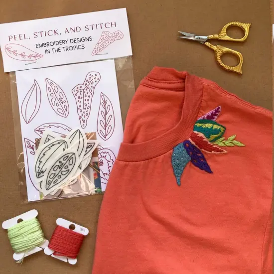 MCreativeJ In The Tropics - Peel Stick and Stitch Hand Embroidery Patterns {7}