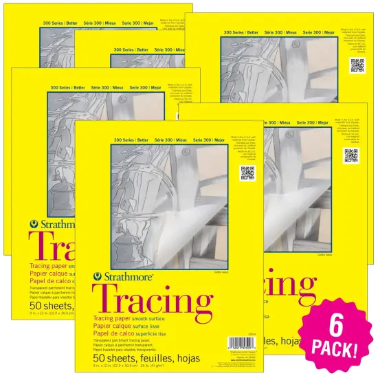 Multipack of 6 - Strathmore Tracing Paper Pad 9"X12"-50 Sheets {1}