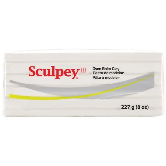 Multipack of 3 - Sculpey III Polymer Clay 8oz-White {2}