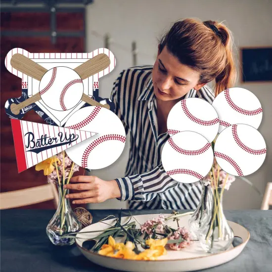 Big Dot of Happiness Batter Up - Baseball - Baby Shower or Birthday Party Centerpiece Sticks - Showstopper Table Toppers - 35 Pieces {4}