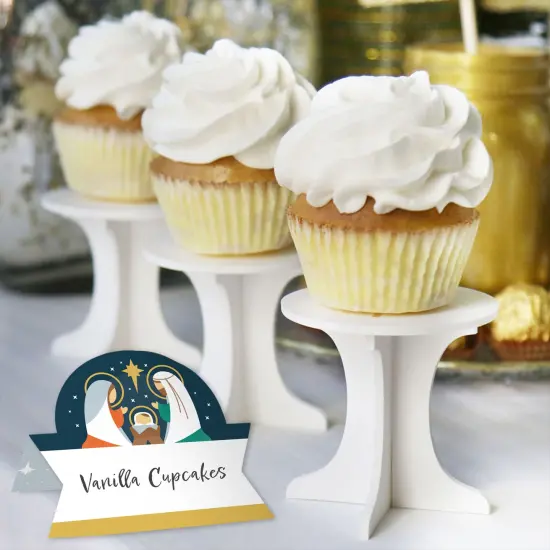 Big Dot of Happiness Holy Nativity - Manger Scene Religious Christmas Tent Buffet Card - Table Setting Name Place Cards - Set of 24 {6}