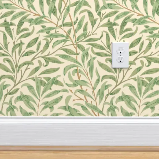 Peel & Stick Wallpaper 2FT Wide William Morris Victorian Art Nouveau Botanical Edwardian Custom Removable Wallpaper by Spoonflower {4}