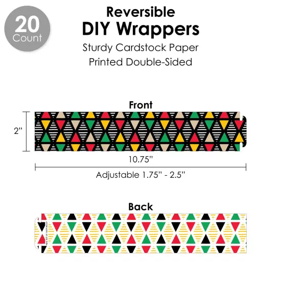 Big Dot of Happiness Happy Kwanzaa Heritage Holiday Party Favors and Cupcake Kit - Fabulous Favor Party Pack - 100 Pieces {4}