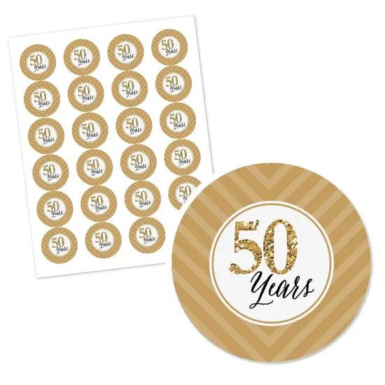 Big Dot of Happiness We Still Do - 50th Wedding Anniversary - Party Circle Sticker Labels - 24 Count {3}