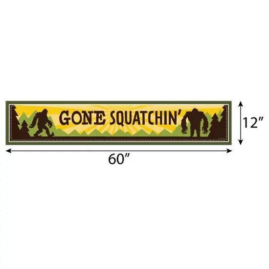 Big Dot of Happiness Sasquatch Crossing - Bigfoot Party or Birthday Party Decorations Party Banner {3}