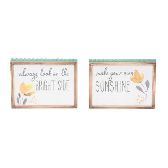 7" x 5.43" Sunshine Bright Side Wall Plaque Easter Decoration A/2 {1}