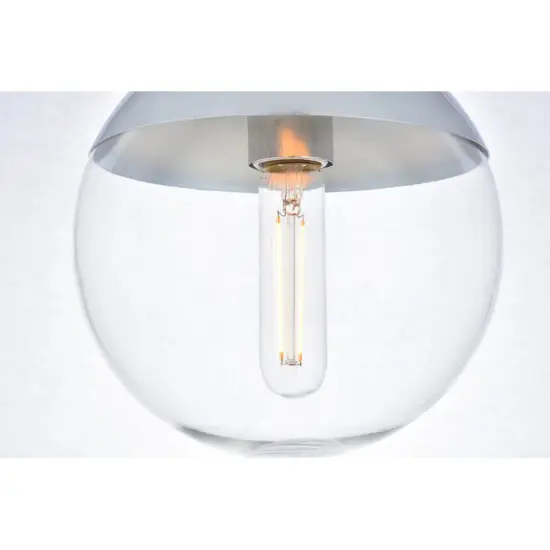 Eclipse 1 Light Chrome Pendant With Clear Glass {5}
