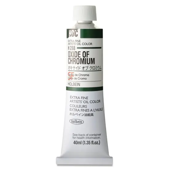 Holbein Artists' Oil Color - Oxide of Chromium, 40ml tube {1}
