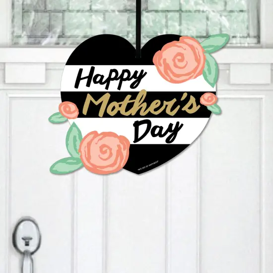 Big Dot of Happiness Best Mom Ever - Hanging Porch Mother's Day Party Outdoor Decorations - Front Door Decor - 1 Piece Sign {1}