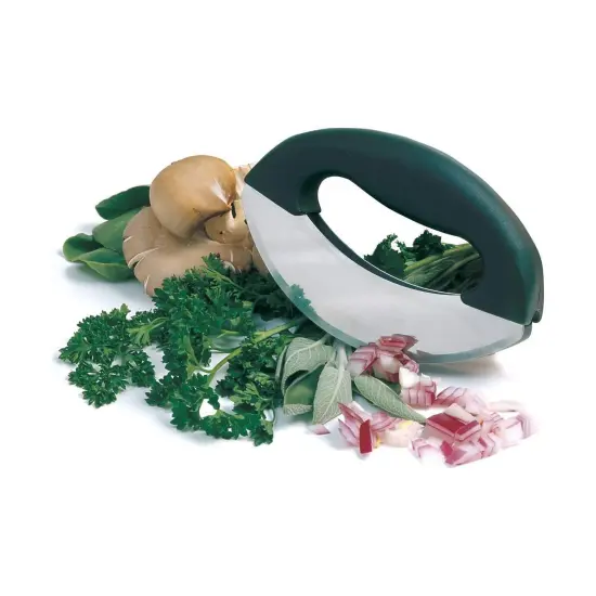 Norpro Stainless Steel Mezzaluna Rock to Chop and Mince Garlic Herbs Vegetables {5}