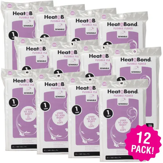 Multipack of 12 - HeatnBond No-Sew Fusible Fleece-20"X36" {1}