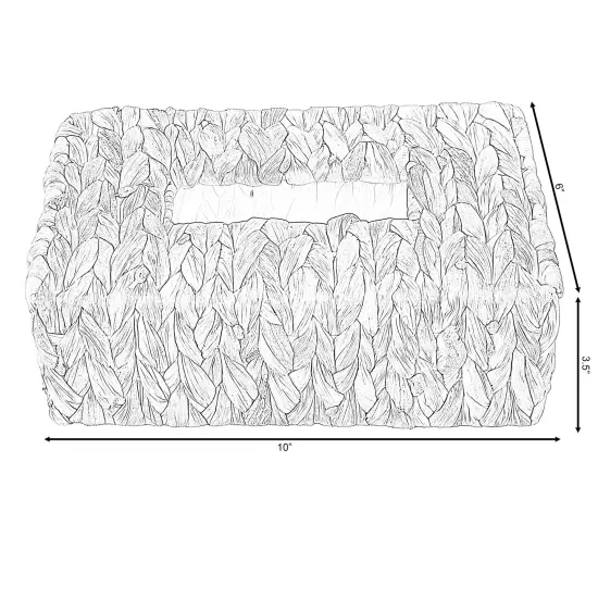 Water Hyacinth Wicker Tissue Box Cover {4}