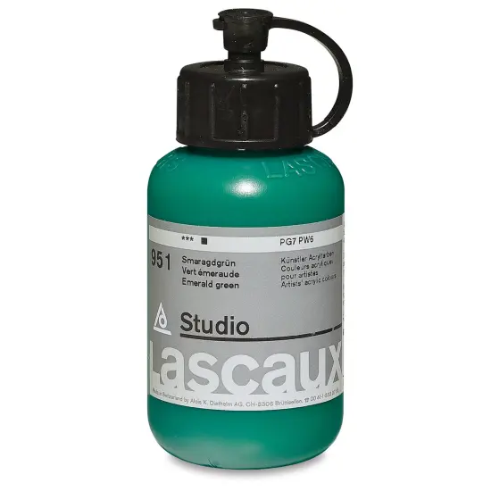 Lascaux Studio Acrylics - Emerald Green, 85 ml bottle {2}
