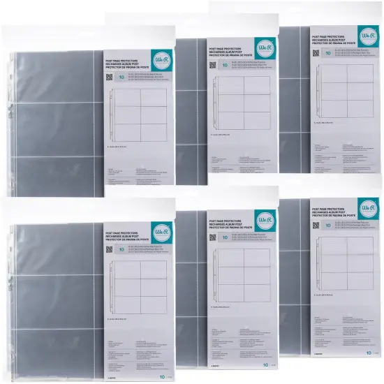 Multipack of 6 - We R Post Bound Photo Sleeves 12"X12" 10/Pkg-Six 4"X6" Pockets {1}