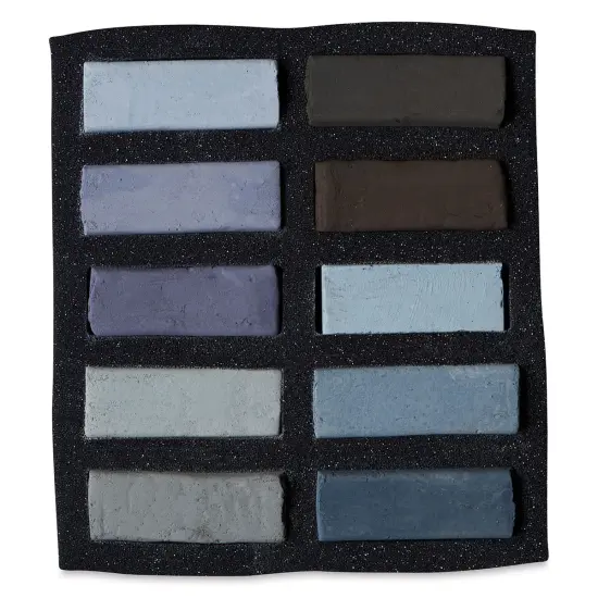 Art Spectrum Extra Soft Square Pastels - Warm Greys, Set of 10 {2}