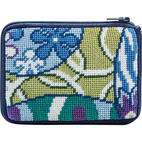 Alice Peterson Stitch & Zip Coin/Credit Card Case Needlepoint Kit - SZ216 Imari Abstract Multicolor {1}