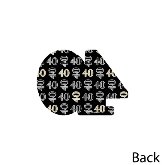 Big Dot of Happiness Adult 40th Birthday - Gold - Decorations DIY Party Essentials - Set of 20 {4}