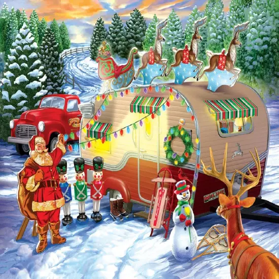 Sunsout Christmas Campers 1000 pc Christmas Jigsaw Puzzle 31709 {1}