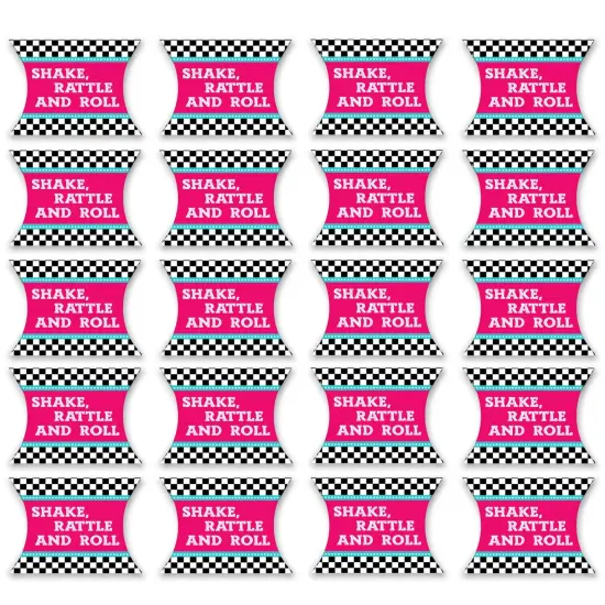 Big Dot of Happiness 50&rsquo;s Sock Hop - Favor Gift Boxes - 1950s Rock N Roll Party Petite Pillow Boxes - Set of 20 {6}