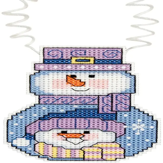 Janlynn/Holiday Wizzers Counted Cross Stitch Kit 3"X2.25"-Snowman With Scarf {1}