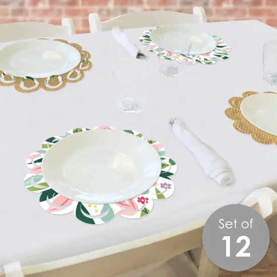 Big Dot of Happiness Religious Easter - Christian Holiday Party Round Table Decorations - Paper Chargers - Place Setting For 12 {3}