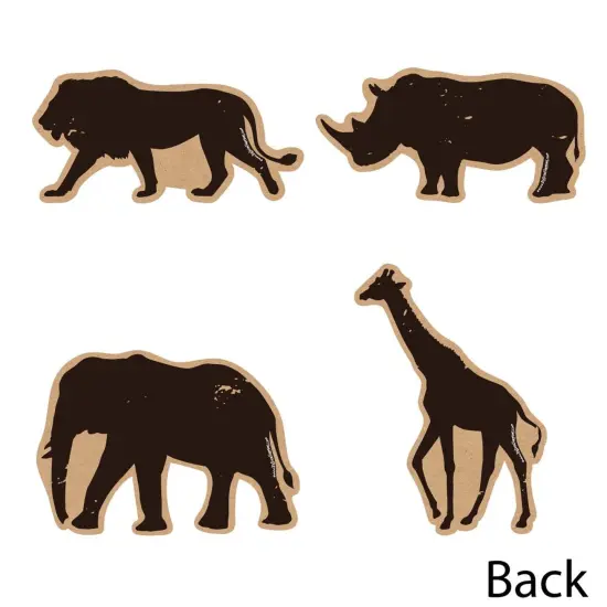 Big Dot of Happiness Wild Safari - Giraffe, Elephant, Lion & Rhino Decor DIY Jungle Birthday Party or Baby Shower Essentials - Set of 20 {4}