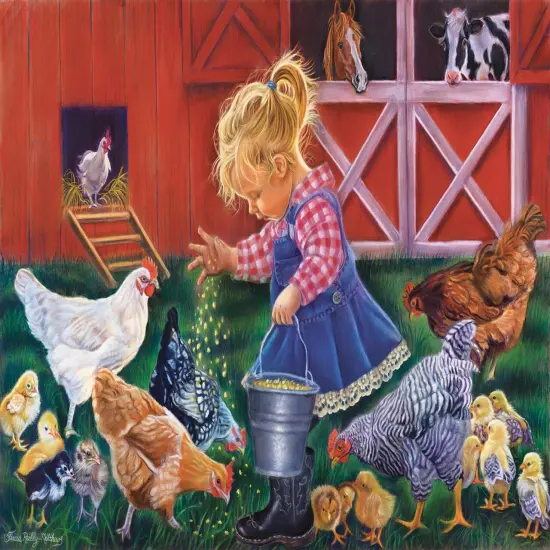 Sunsout Little Farm Girl 500 pc Jigsaw Puzzle 35886 {4}