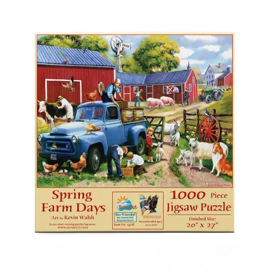 Sunsout Spring Farm Days 1000 pc Jigsaw Puzzle 13718 {4}