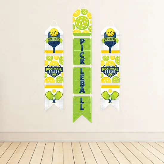 Big Dot of Happiness Let&rsquo;s Rally - Pickleball - Hanging Vertical Paper Door Banners Birthday or Retirement Party Wall Decoration Kit Indoor Door Decor {4}
