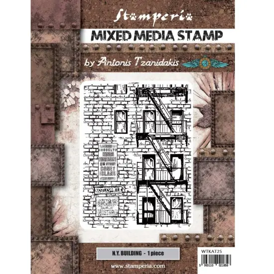 Stamperia Cling Stamp 5.90"X7.87"-New York Building, Sir Vagabond Aviator {1}