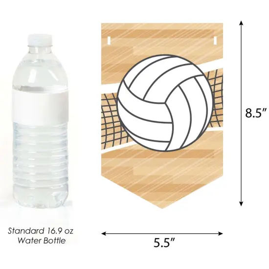 Big Dot of Happiness Bump, Set, Spike - Volleyball - Baby Shower or Birthday Party Bunting Banner - Party Decorations - Bump Set Spike Volleyball {3}