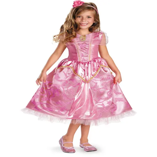 Sleeping Beauty Aurora Deluxe Gown Girl's Costume {1}