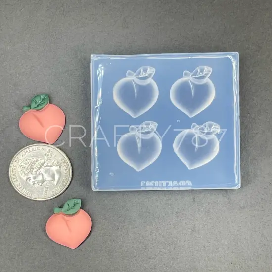 Peach Stud Earring Silicone Mold (D4) {4}