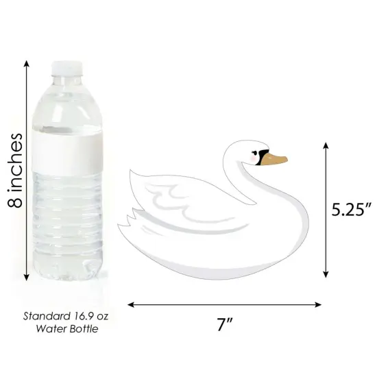 Big Dot of Happiness Swan Soiree - Decorations DIY White Swan Baby Shower or Birthday Party Essentials - Set of 20 {6}